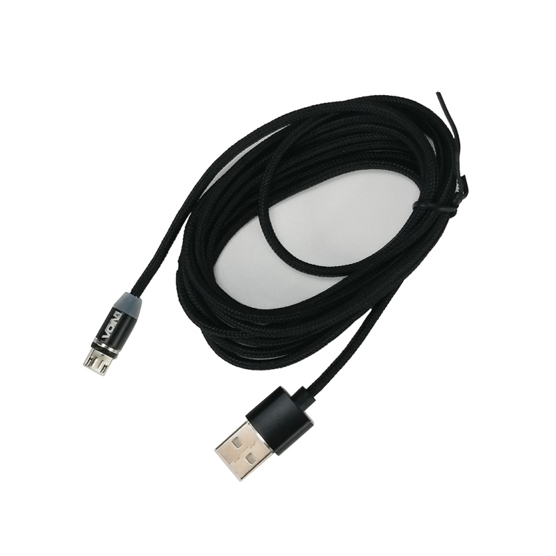 Кабель магнітний USB - Micro USB 2,4 Black 2м (тільки зарядка) Voin