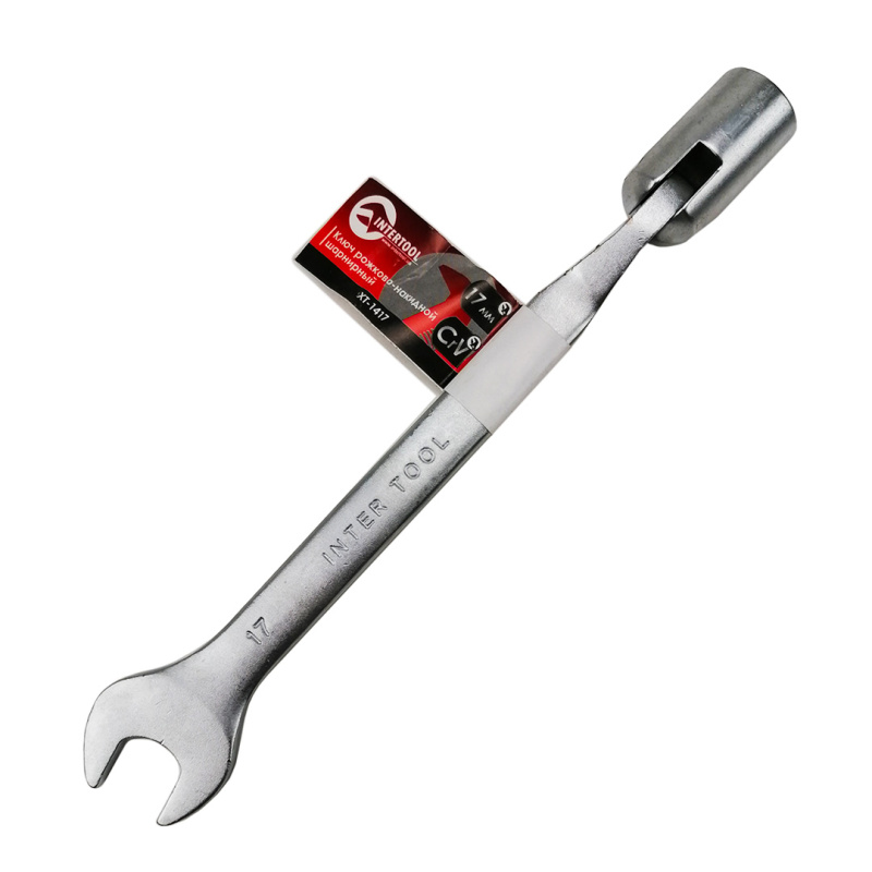 Ключ рожково-накидний шарнірний 17 мм Intertool