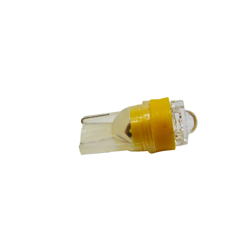 Лампа б/ц LED Т10 12V 1 діод жовта Crystal