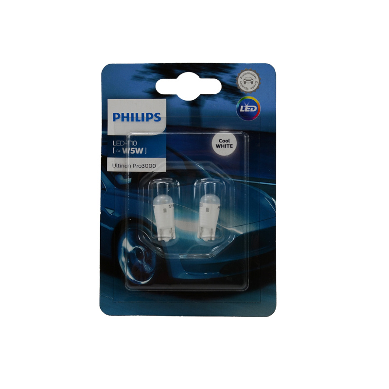 Лампа б/ц LED T10 12V (компл. 2 шт) Vision Philips