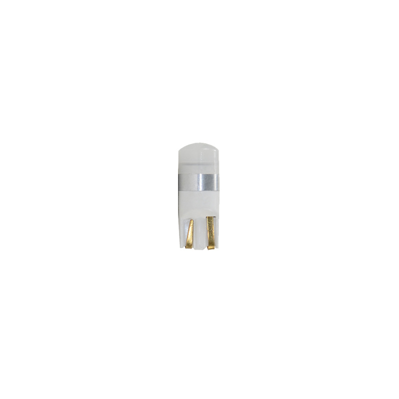 Лампа б/ц LED Т10 12V 2 діода біла (лінза матова пластикова) Квант