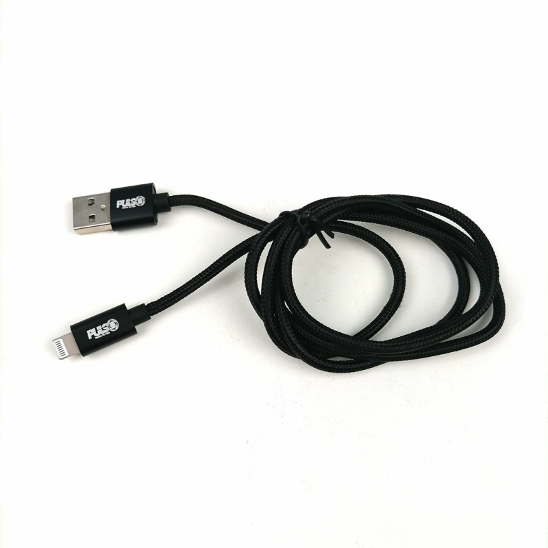 Кабель USB - Lightning 3А Black 1м (швидка зарядка/передача даних) Pulso