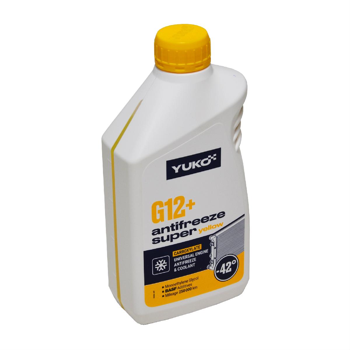 Тосол антифриз (охолоджуюча рідина) 1л жовтий -42 G-12 Carboxylate Yuko