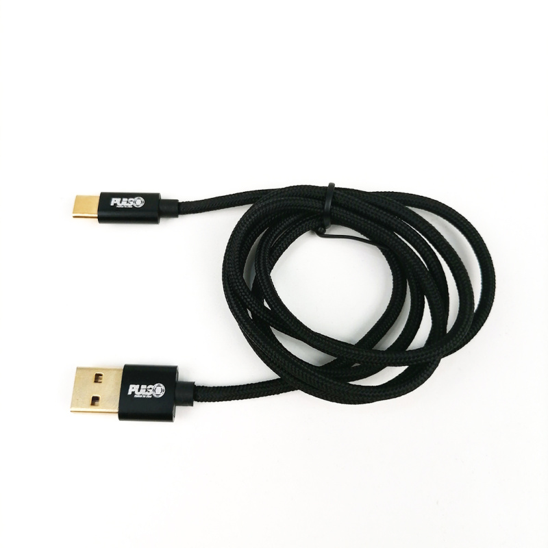 Кабель USB - Type C 5А Black 1м (супер швидка зарядка/передача даних) Pulso