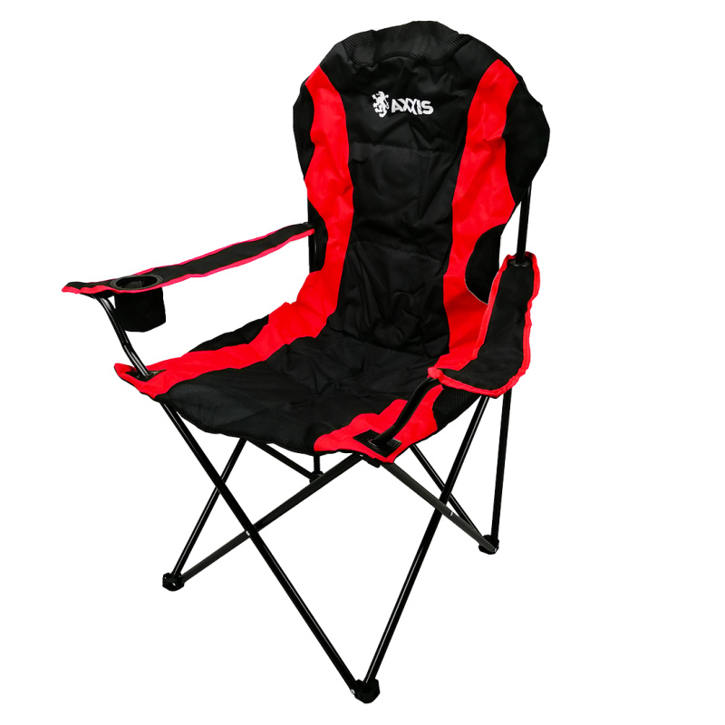 Крісло розкладне для пікніка, риболовлі Павук (червоно-чорне) Axxis
