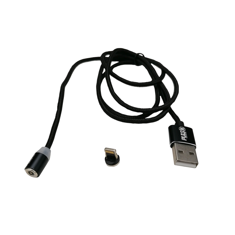 Кабель магнітний USB - Lightning 2,4 Black 1м (тільки зарядка) Pulso