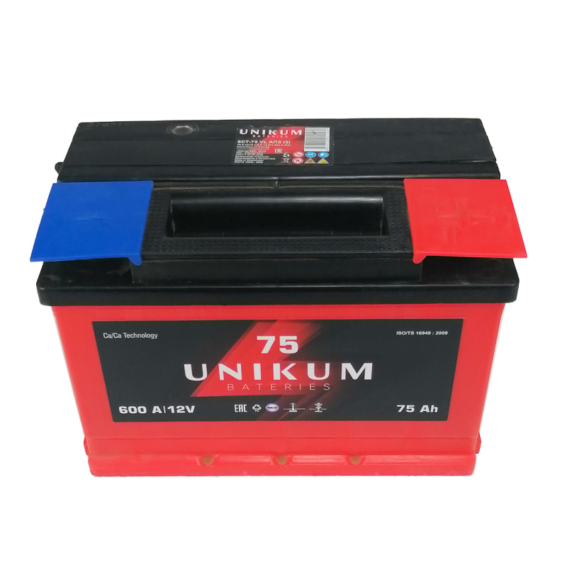Акумулятор 75 А/г євро 600 А Unikum