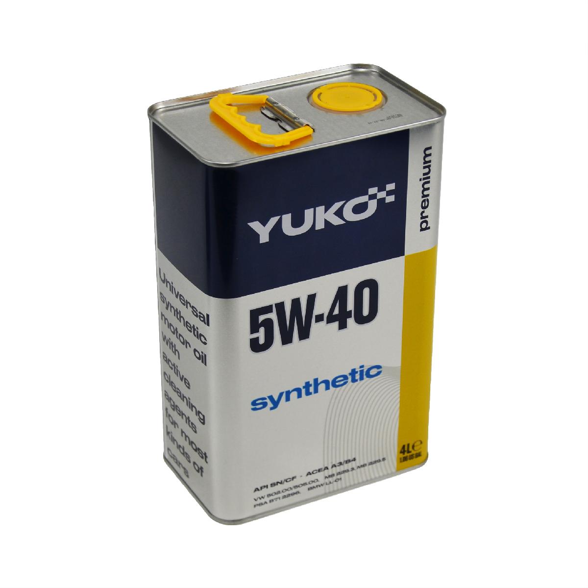 Олива моторна 5W-40 4л Synthetic Yuko