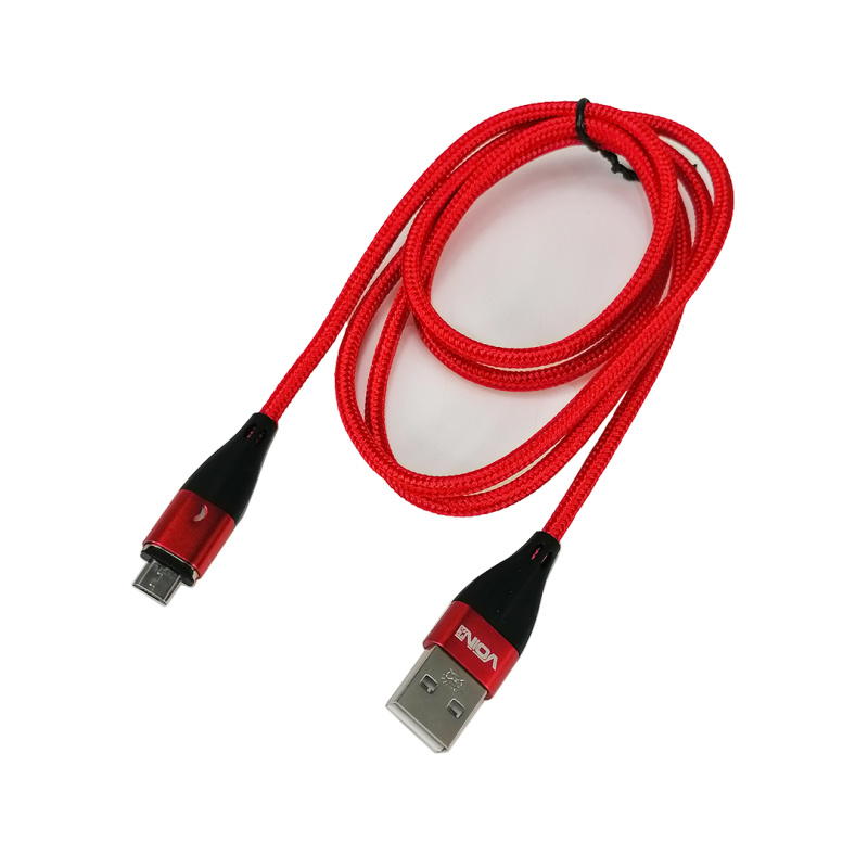 Кабель магнітний USB - Micro USB 3А Red 1м (швидка зарядка/передача даних) Voin