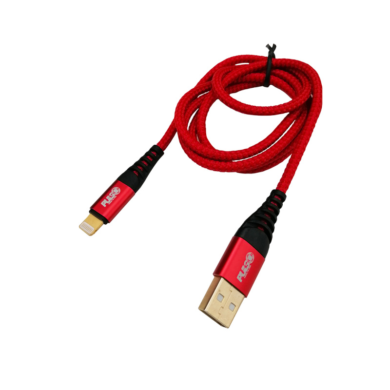 Кабель USB - Lightning 3А Red 1м (швидка зарядка/передача даних) Pulso