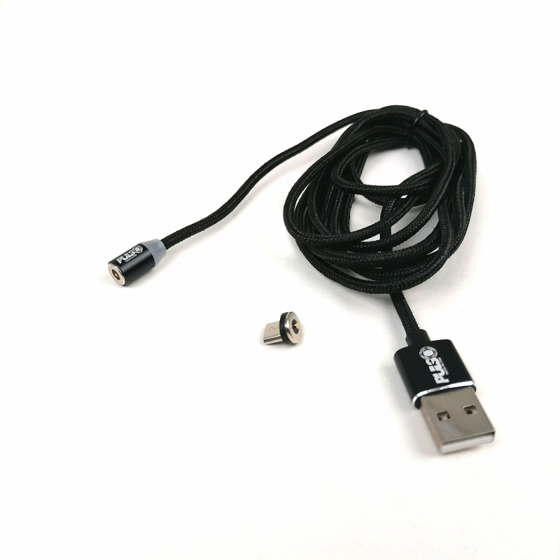 Кабель магнітний USB - Micro USB 2,4 Black 1м (тільки зарядка) Pulso