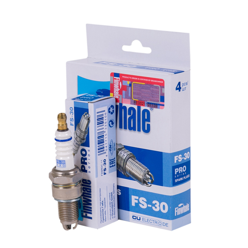 Свічка запалювання FS30 (компл. 4 шт) 3 контакти 2108 8V LPG Pro Finwhale